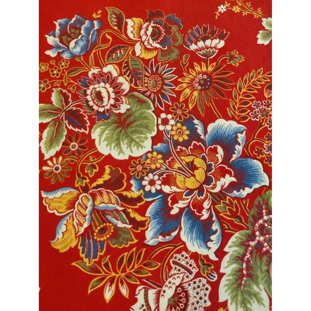 Williams Sonoma Spanish Floral Tablecloth Mandala Center Cotton 88